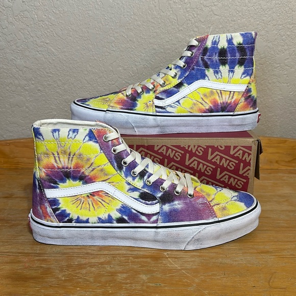 Vans Sk8 Hi Tapered washed Tie Dye True white men’s size 9 or women’s size 10.5